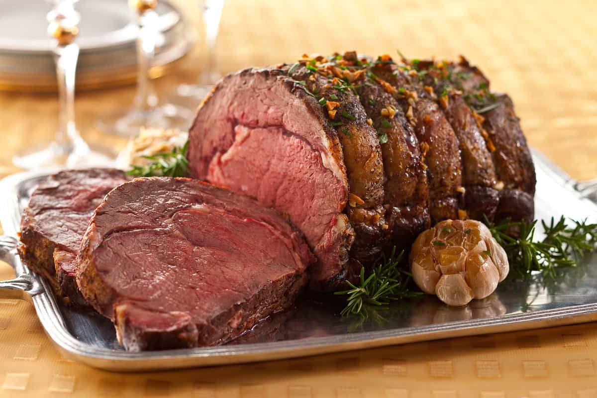 Delicious and juicy prime rib of beef