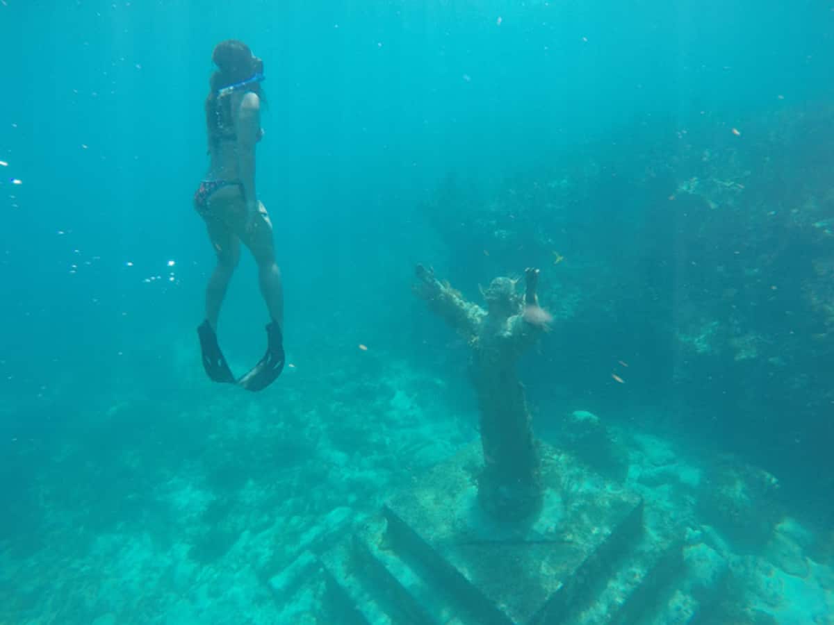 snorkeling in Christ of the Abyss Statue Key Largo