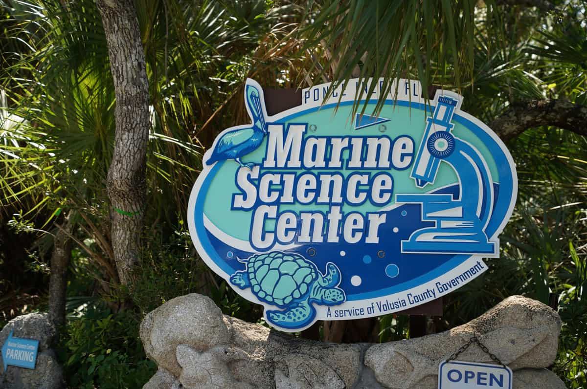 Signange to The Volusia County Marine Science Center Ponce Inlet Florida 