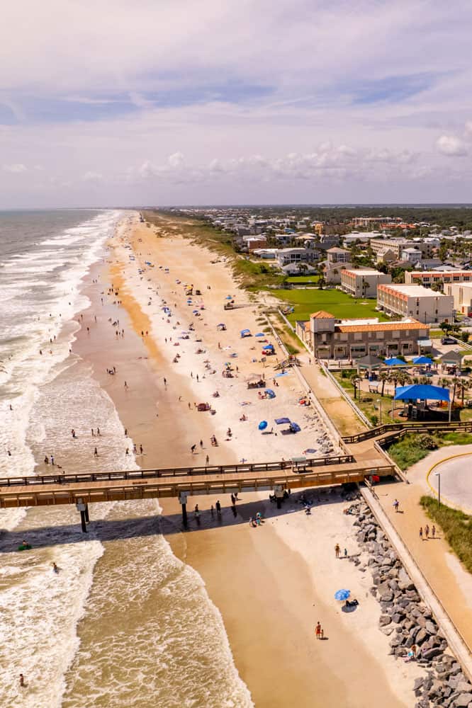 Aerial photo of St. Augustine Beach in Florida