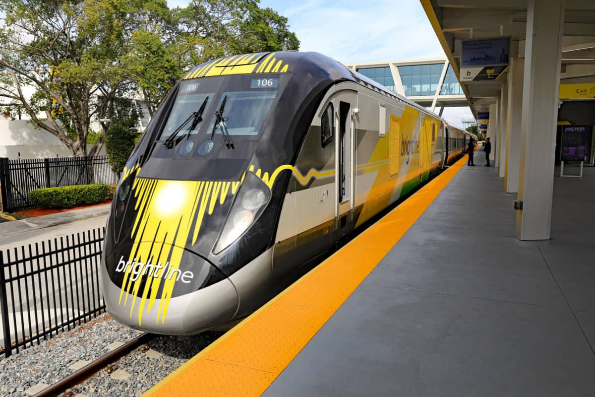 High-speed train, Brightline connecting Florida cities