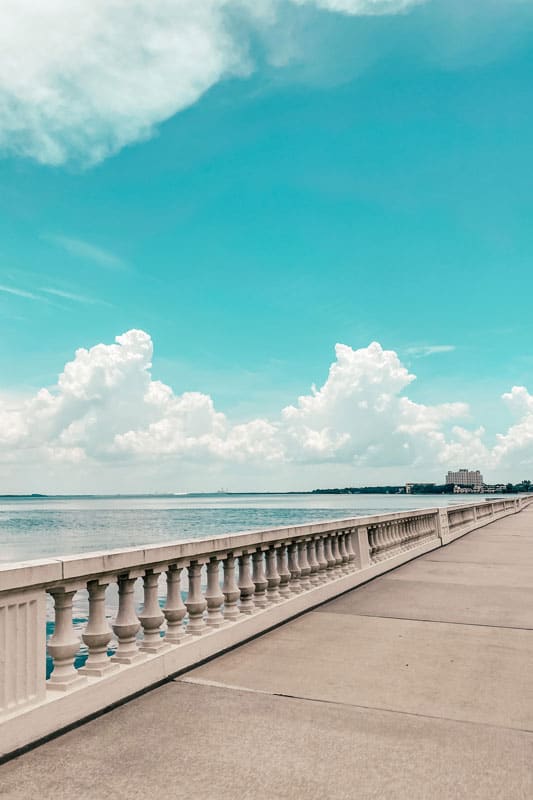 A scenic view of the crystal clear skies in Bayshore boulevard
