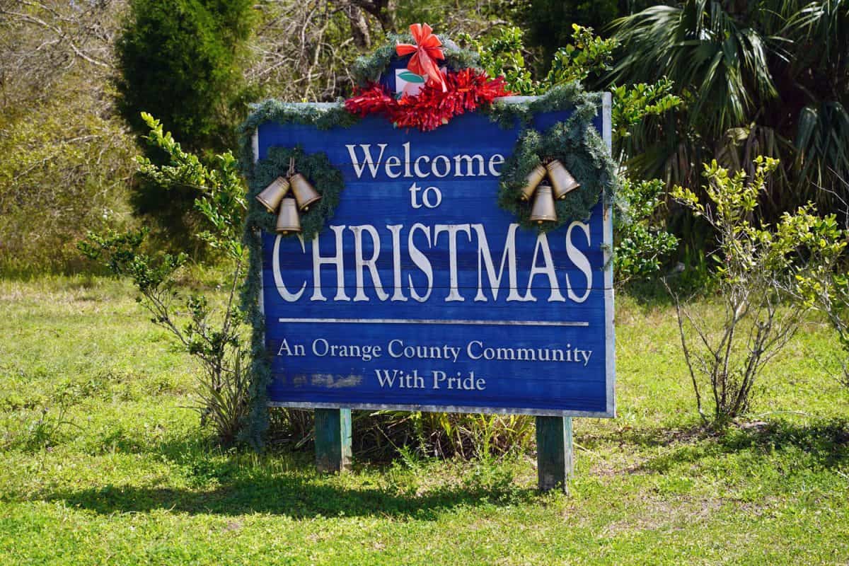 Christmas Town In Florida Welcome Sign