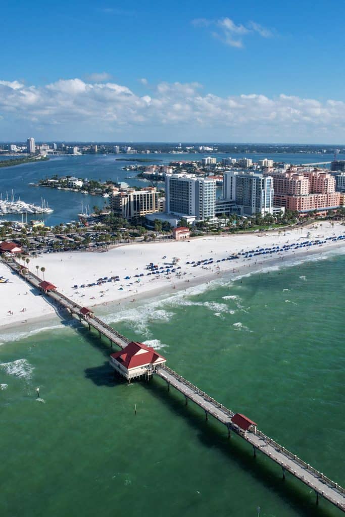 Aerial View from over Clearwater, Florida