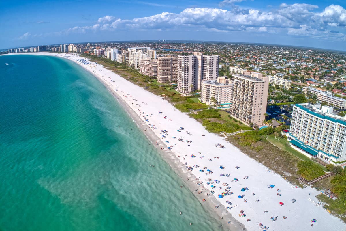 Aerial View of Marco Island, A popular Tourist Town in Florida, Exploring the Top RV Parks Near Marco Island: Escape To Paradise
