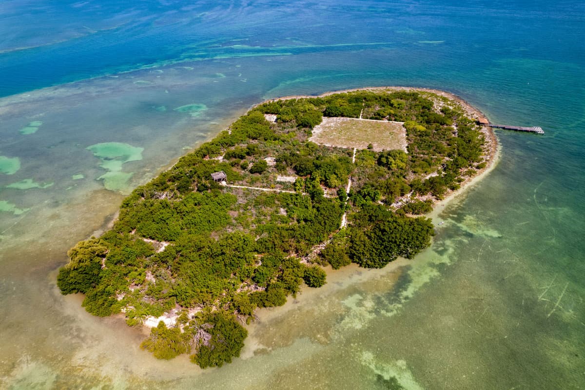Aerial photo Indian Key Historic State Park Florida Keys

