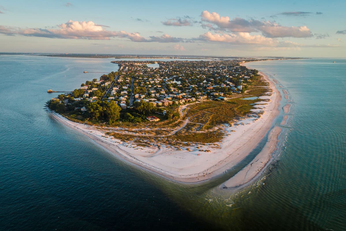 Aerial photograph of Anna Maria Island, Florida