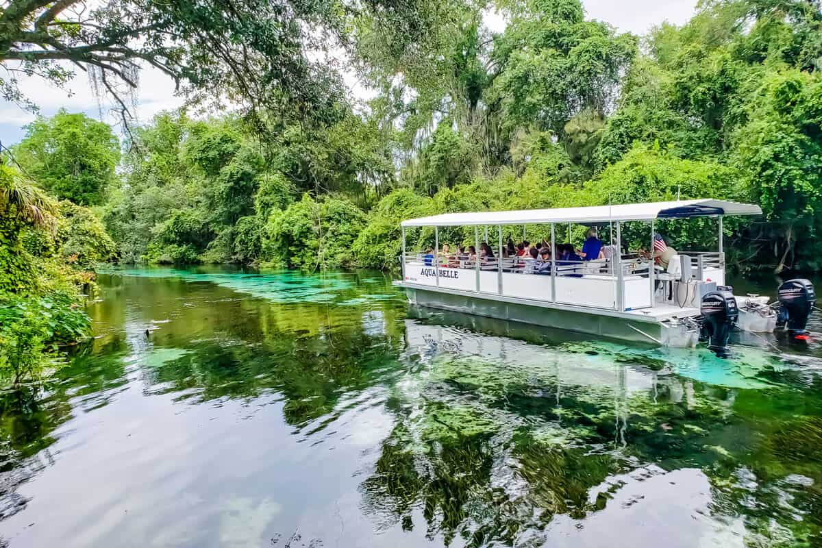 Aqua Belle boat ride down the Weeki Wachee Springs River in Florida - Weeki Wachee Florida