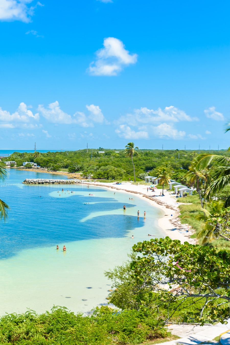 Bahia Honda State Park Calusa Beach, Florida Keys tropical coast with paradise beaches USA