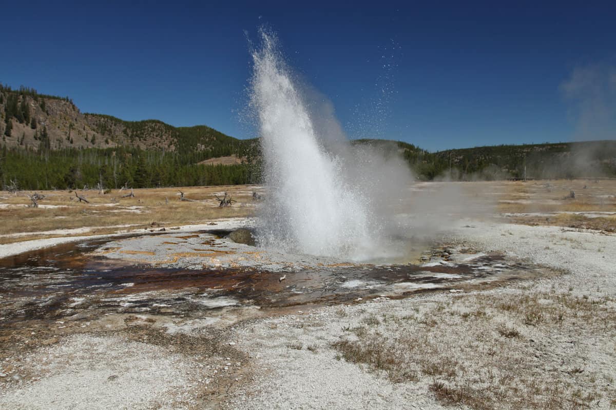 Biscuit Basin Loop Geyser in Yellowstone National State Park