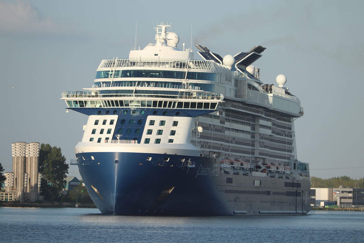 Celebrity Apex, operated by Celebrity Cruises. Edge class ship, constructed at Chantiers de Atlantique in Saint Nazaire, France