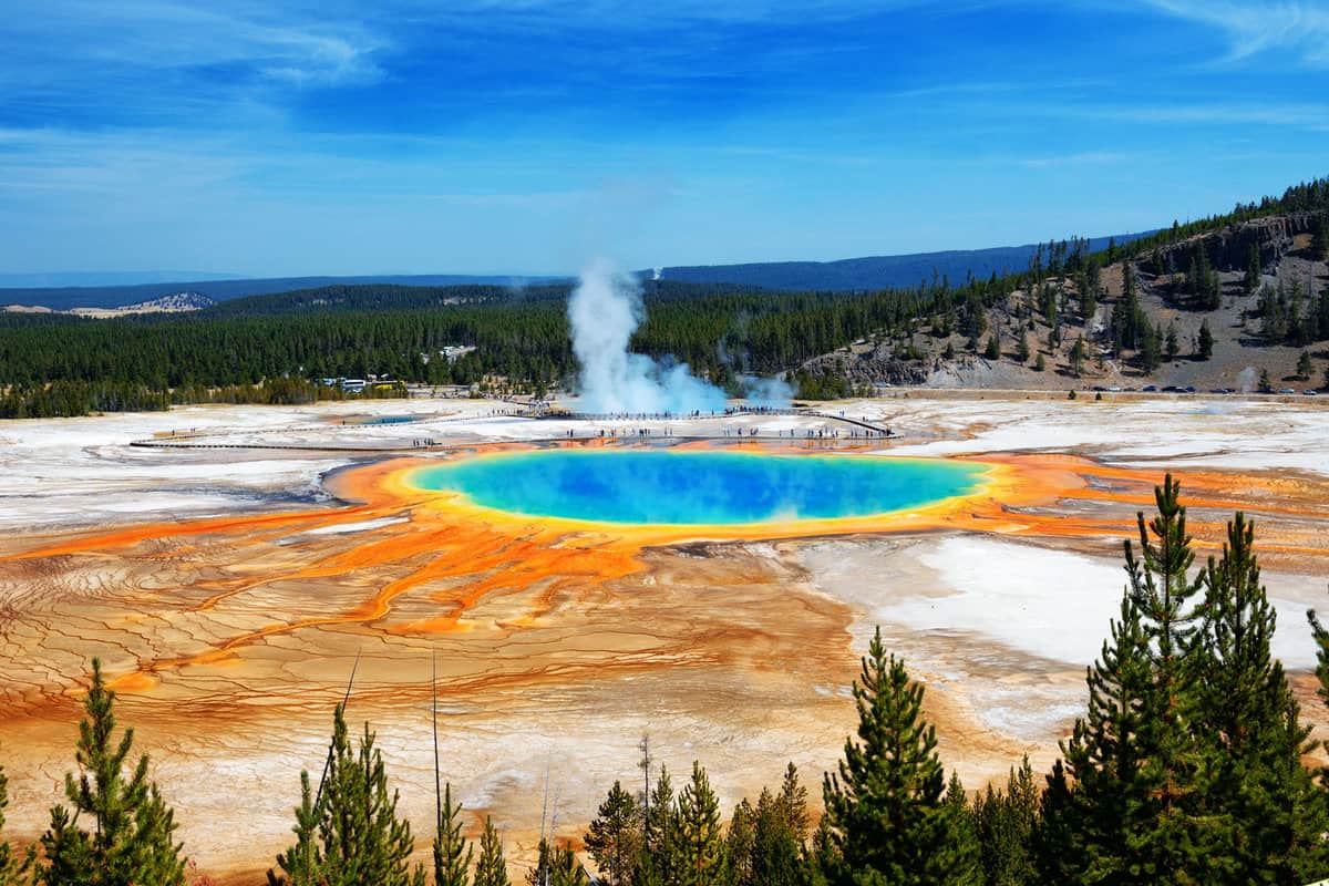 The Grand Prismatic Spring in Yellowstone national Park