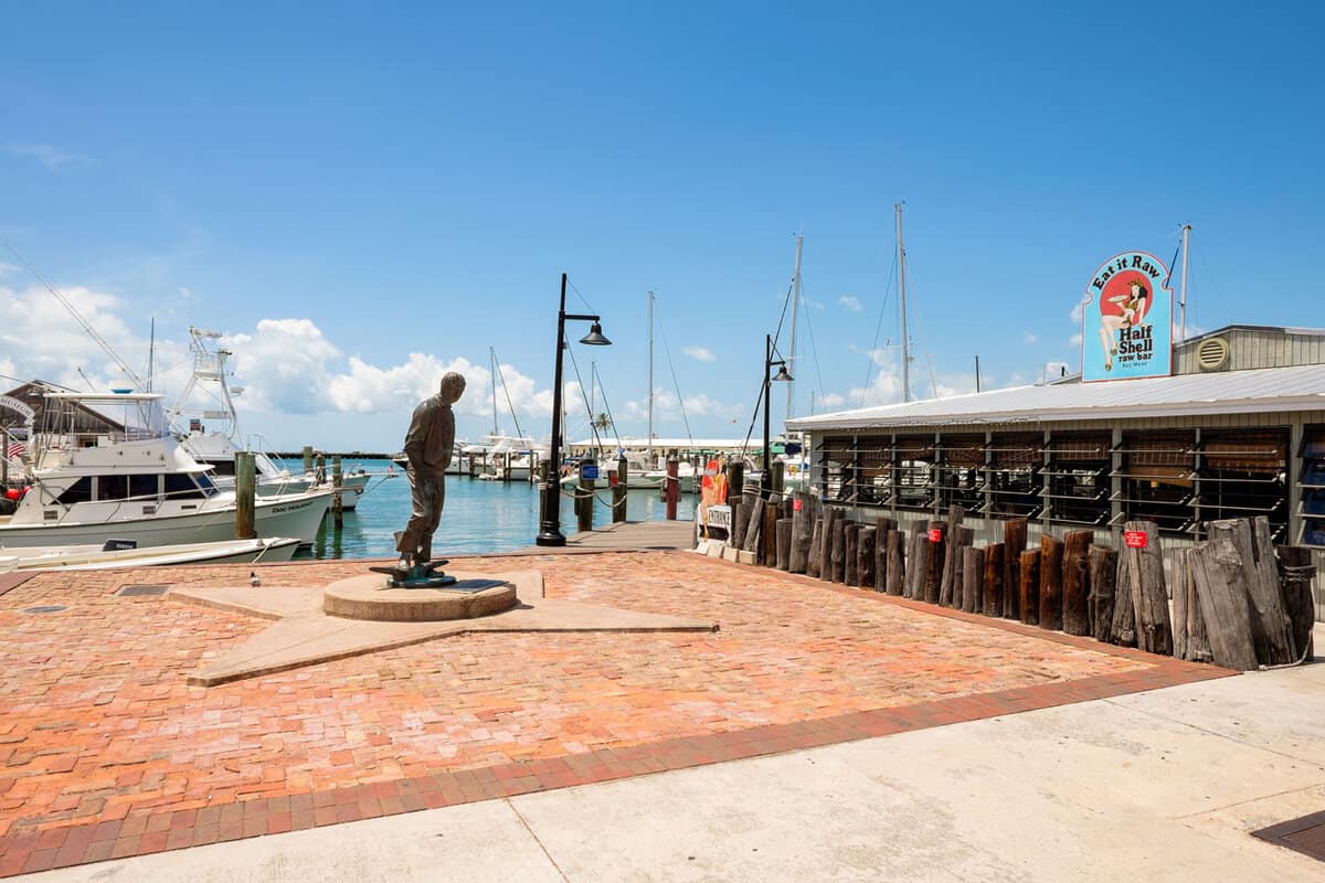 Key West Historic Seaport - Popular Bight Marina with restaurants and charter boats available for hire in Key West.