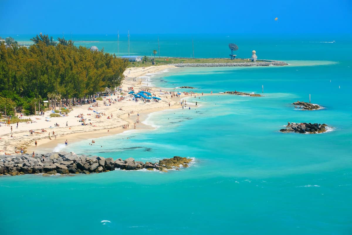 The gorgeous crystal clear blue waters of Key West Florida