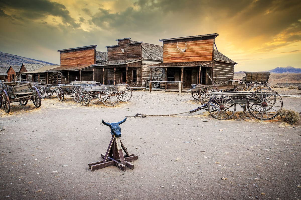 Old trail town in Cody, Wyoming