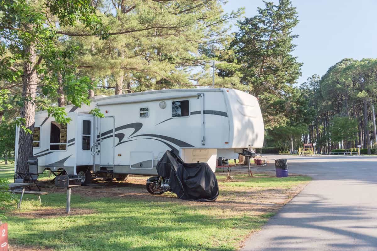 Rv is situated at cozy corner RV lodge