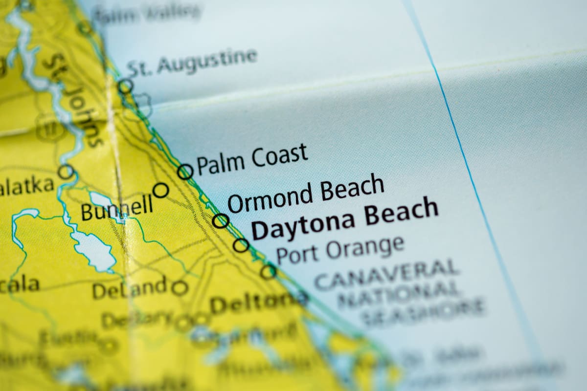 Map location of Ormond Beach, Florida
