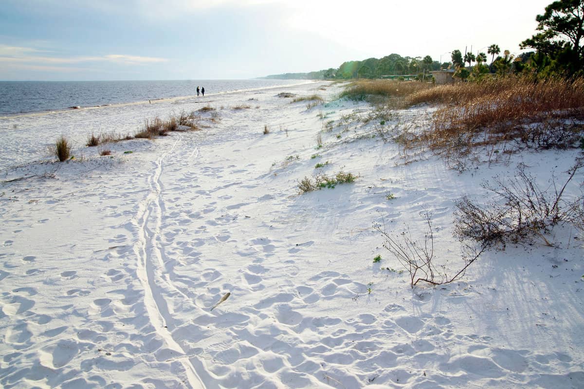 The white sands of Carrabelle beach