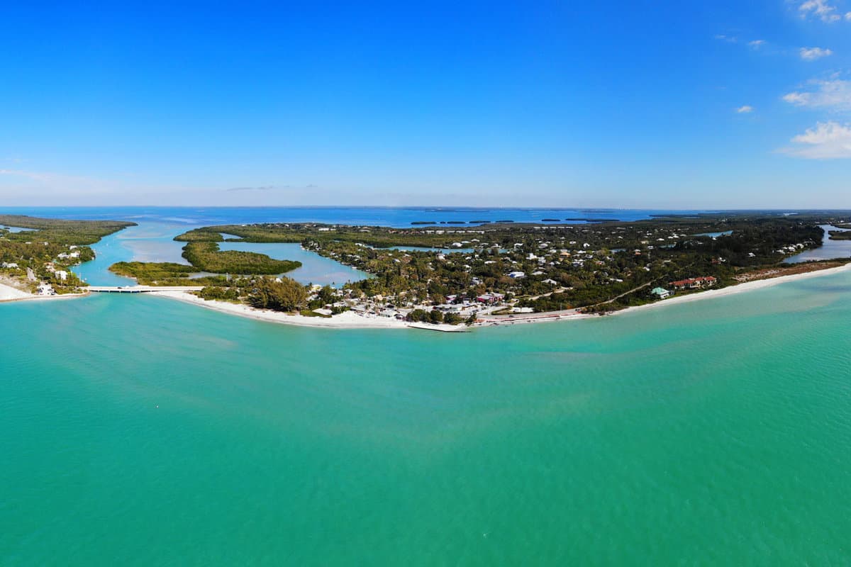 Aerial photo of Sanibel Island, Florida