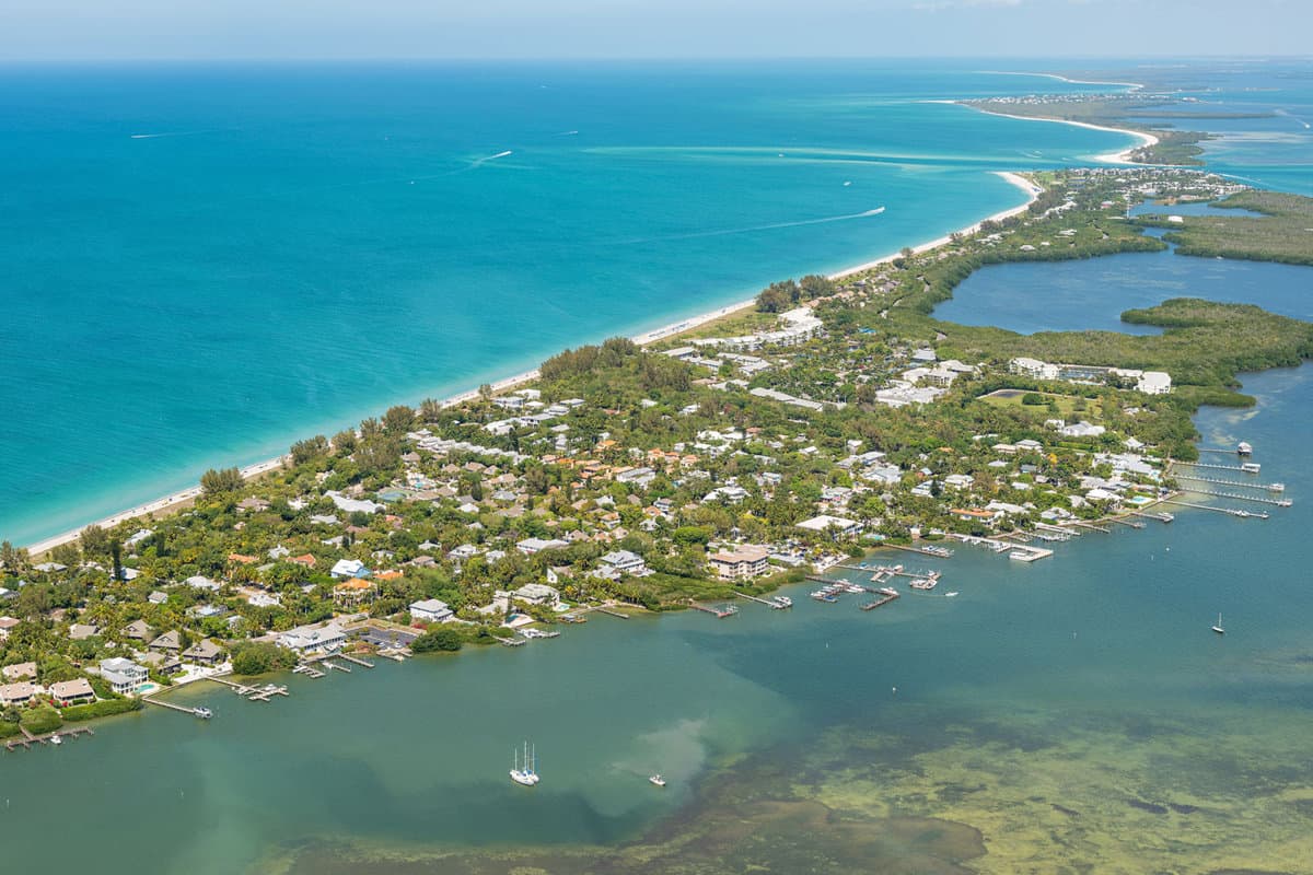 Aerial photograph of the Florida Keys