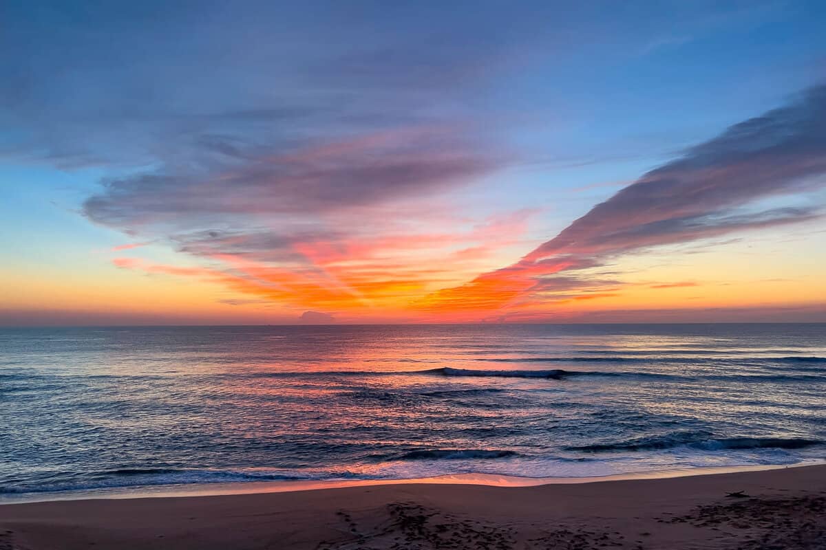Beautiful sunrise in Ormond Beach, east coast of Florida