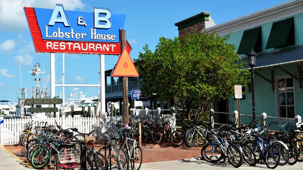 A & B Lobster House Restaurant, located on the harbor in the historic Seaport District of Old Town Key West, Florida