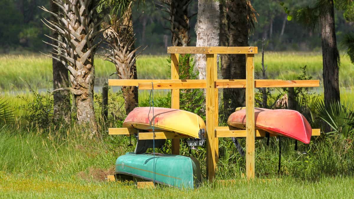 Colorful Kayaks on Little Talbot Island in Florida