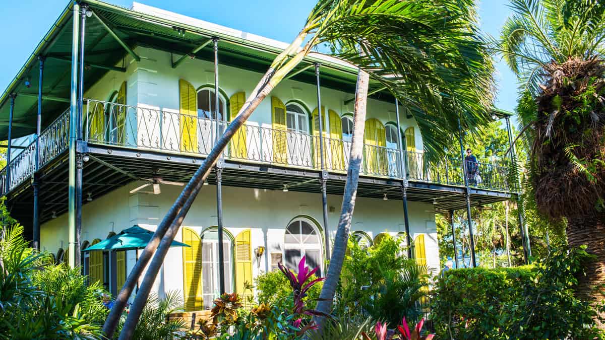 Exterior of Ernest Hemingway's home in Key West