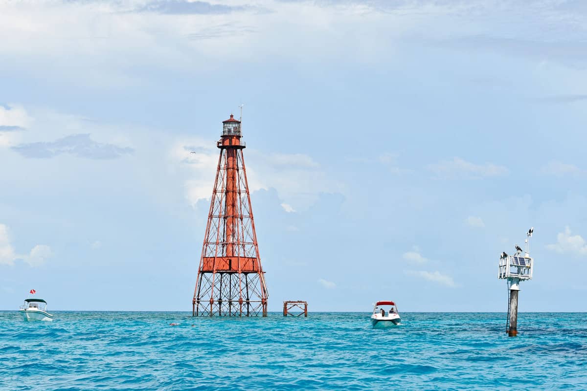 A huge lighthouse in Sombrero Key, Florida