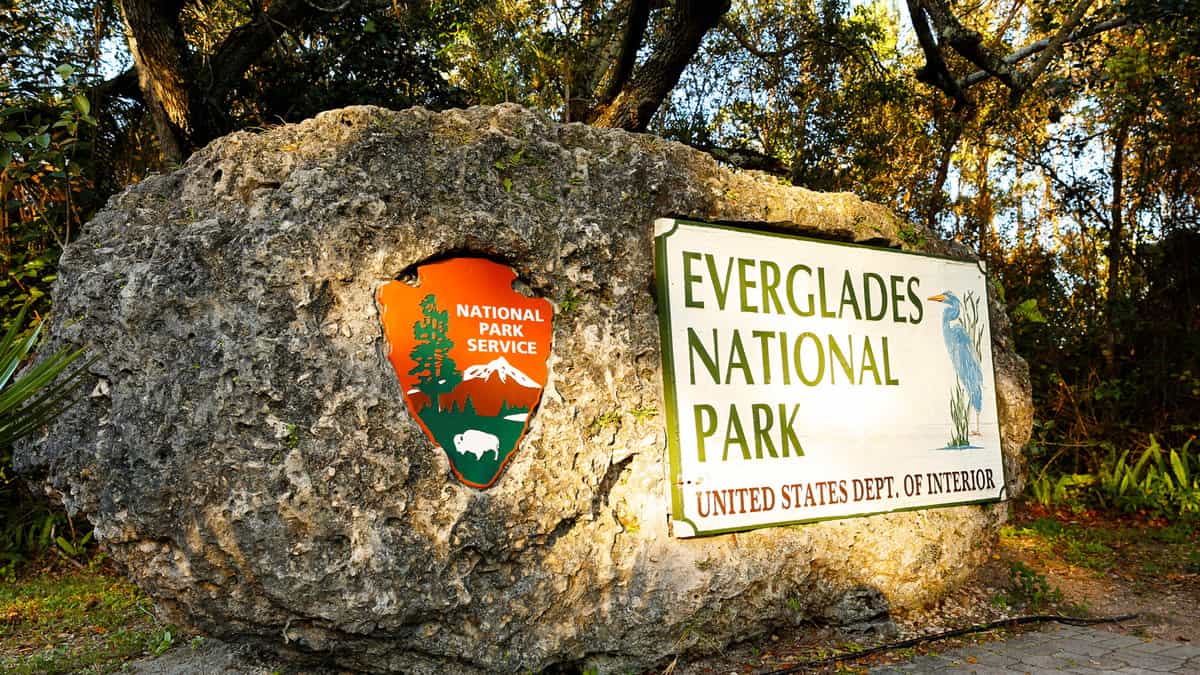 The Entrance Sign of Everglades National Park