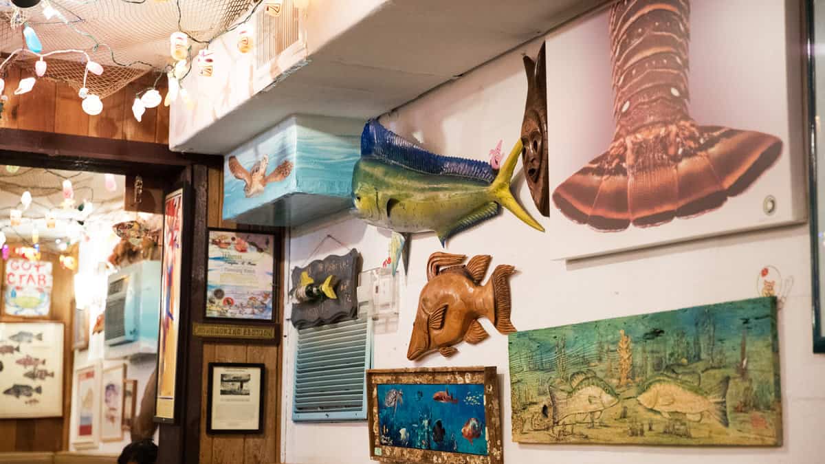 The Fish House is a famous seafood restaurant in Key Largo, Florida