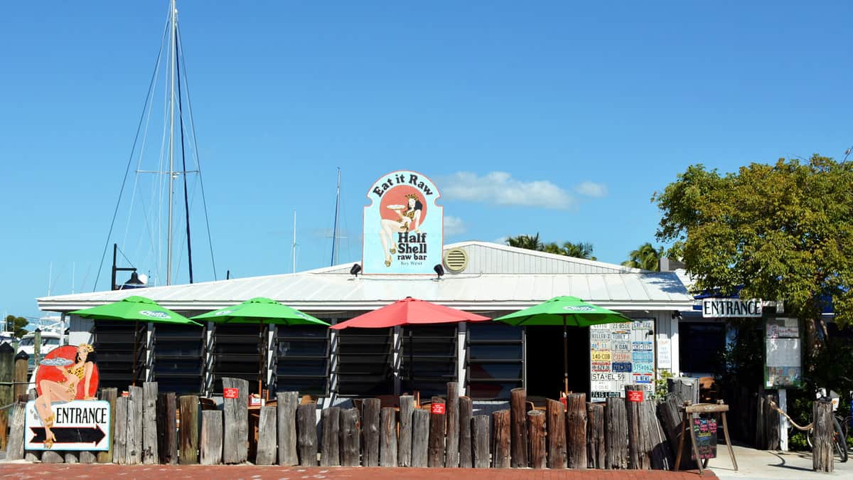 The Half Shell Raw Bar Restaurant in Key West, Florida