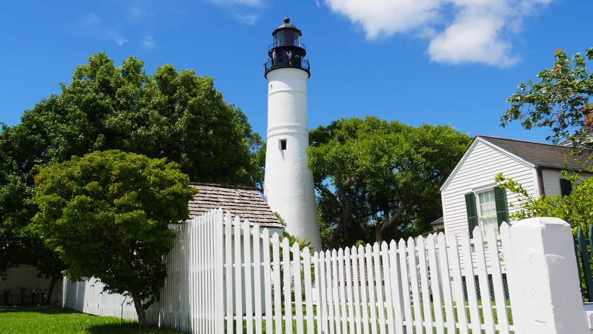 The Key West lighthouse and the keeper's quarters