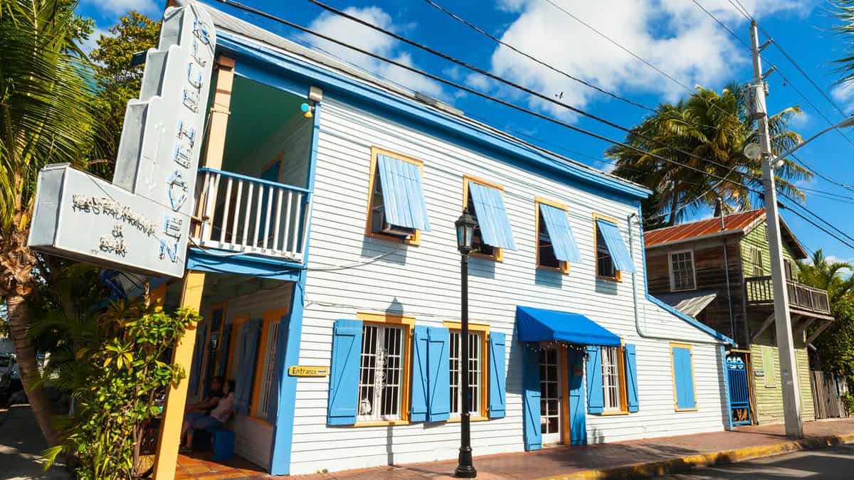 The iconic Blue Heaven restaurant in the historic Bahama Village of Key West 1600x900