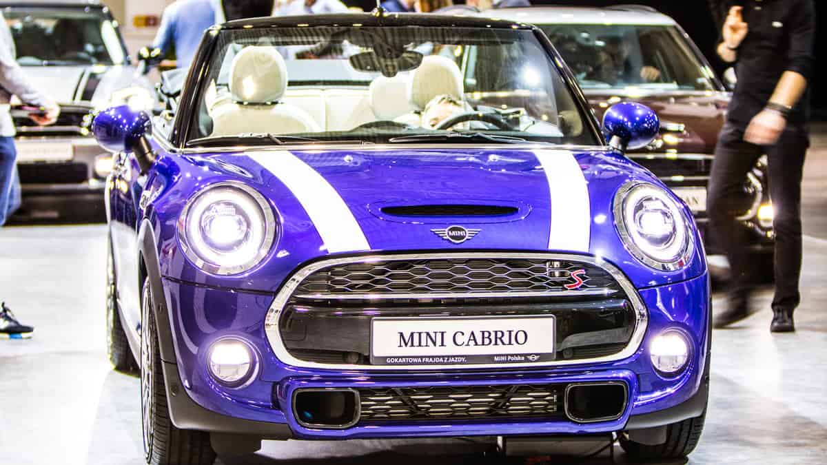  modern Mini Cooper Convertible Cabrio at International Motor Show
