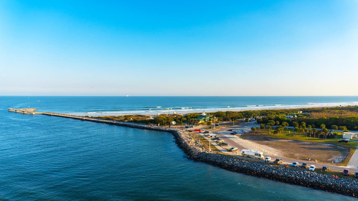 Jetty Park at Port Canaveral. Jetty Park, beautiful 35 acre park with a fishing pier, beach and RV campground 1600x900