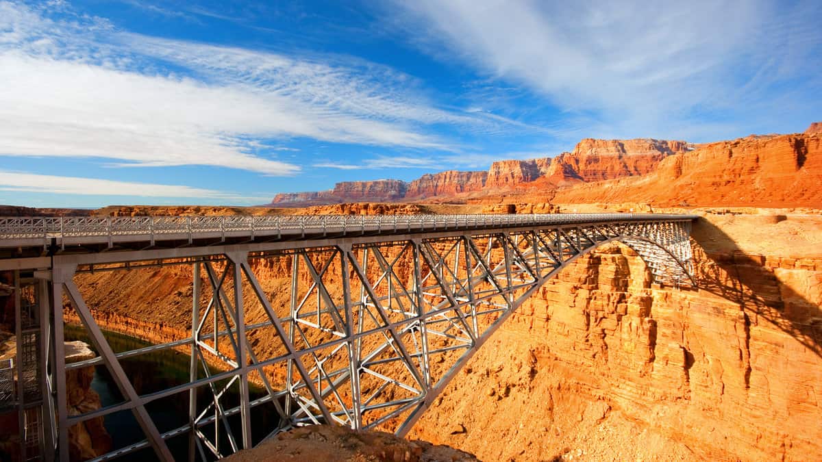 Navajo bridge over the Grand Canyon, Arizona, USA