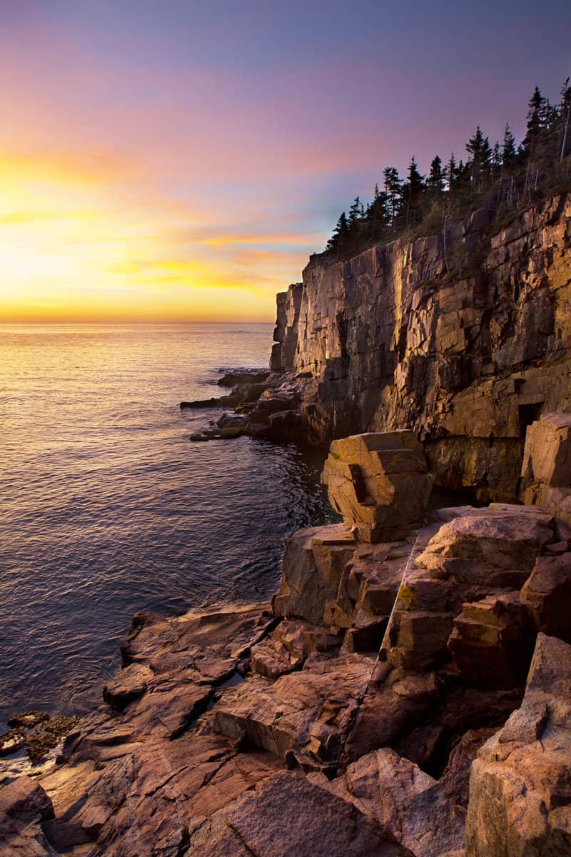 Otter Cliffs at Sunrise in Acadia National Park