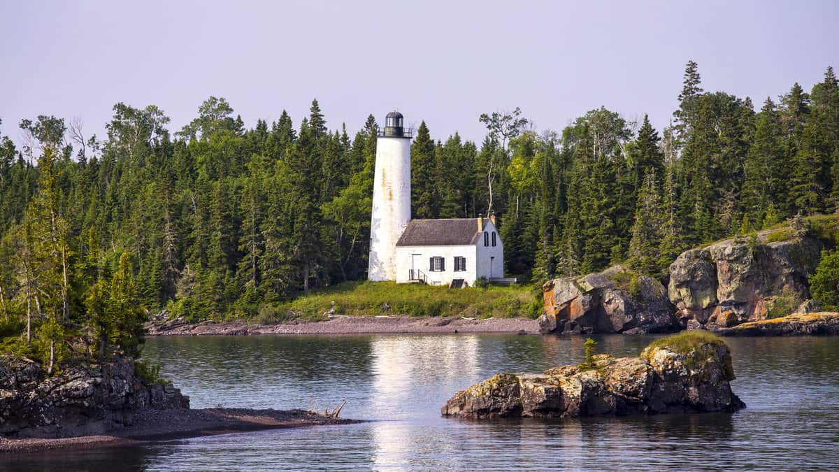 Rock Harbor Lighthouse, Isle Royale National Park, Michigan, USA