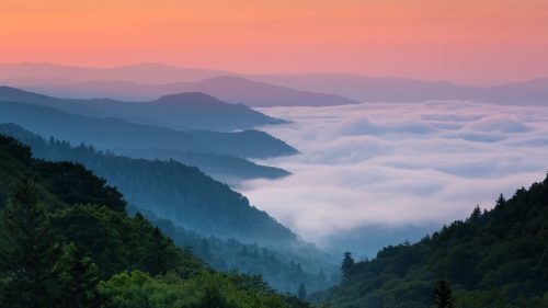 Sunrise at Mills Overlook Smoky Mountain National Park 1600x900