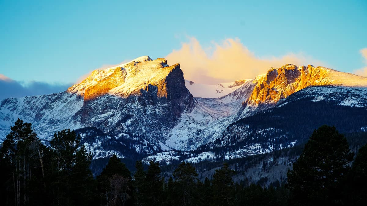 Sunrise in Rocky Mountain National Park Colorado