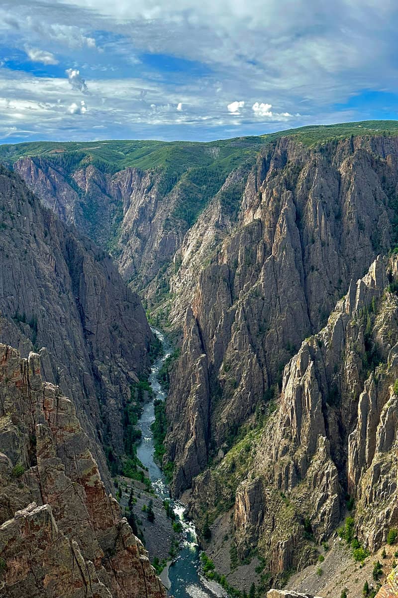 The deep Black Canyon of the Gunnison National Park, Colorado