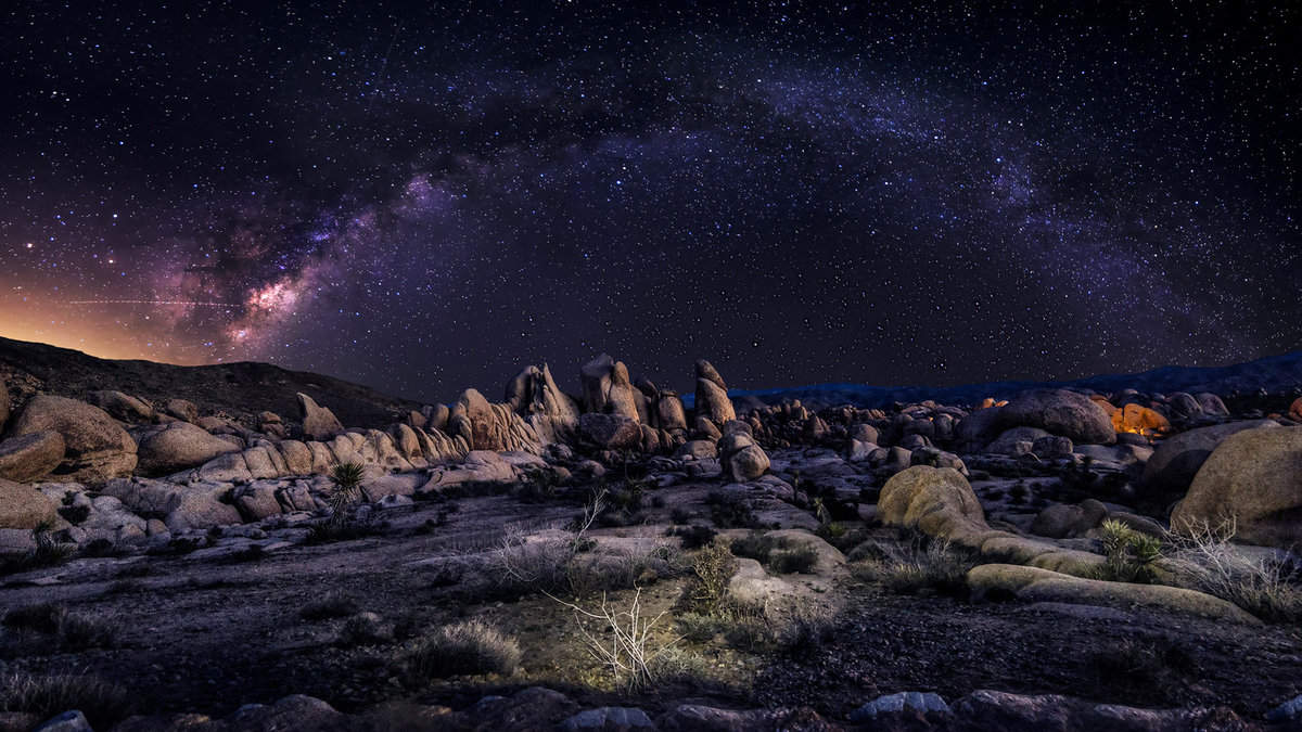 View of the Milky Way Galaxy at the Joshua Tree National Park