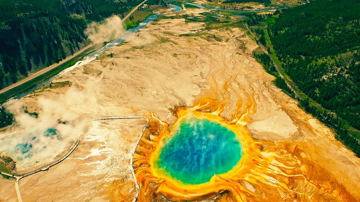 Yellowstone Caldera is a volcanic caldera in Yellowstone National Park in the northwestern United States.