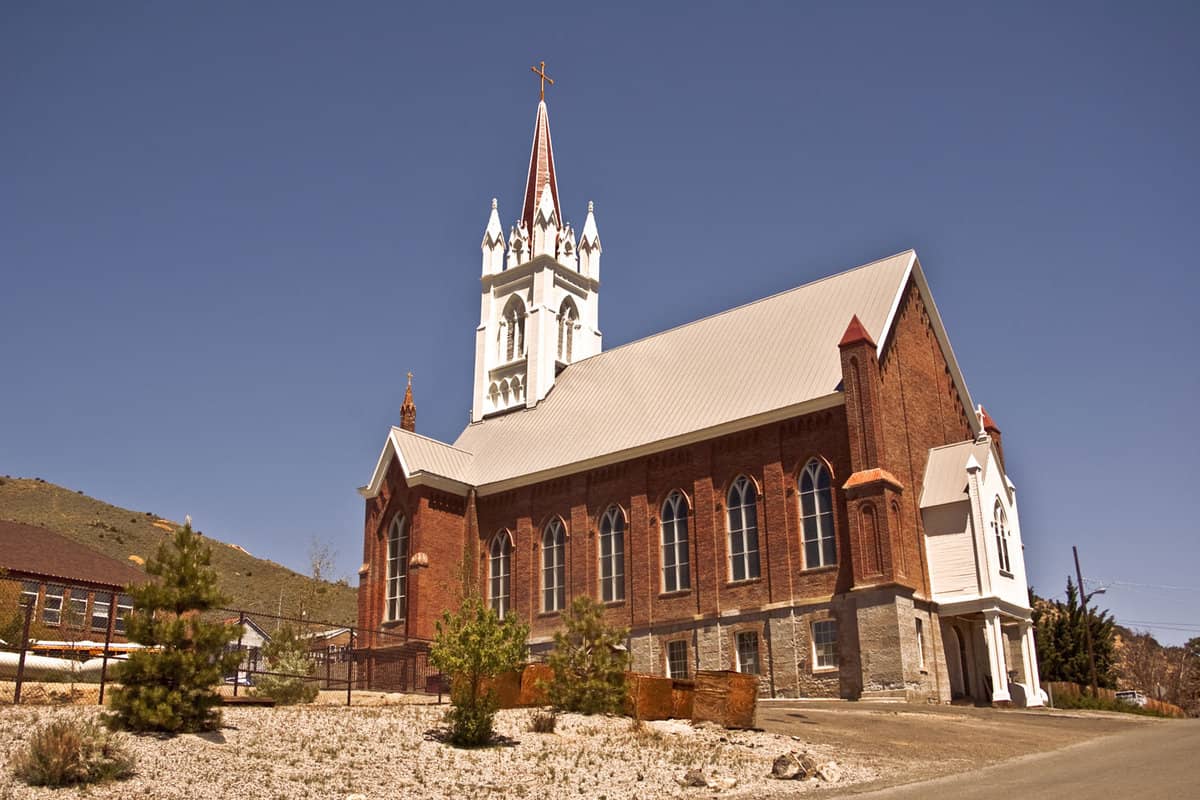 Historic St. Mary's in the Mountains Catholic Church in Virginia City
