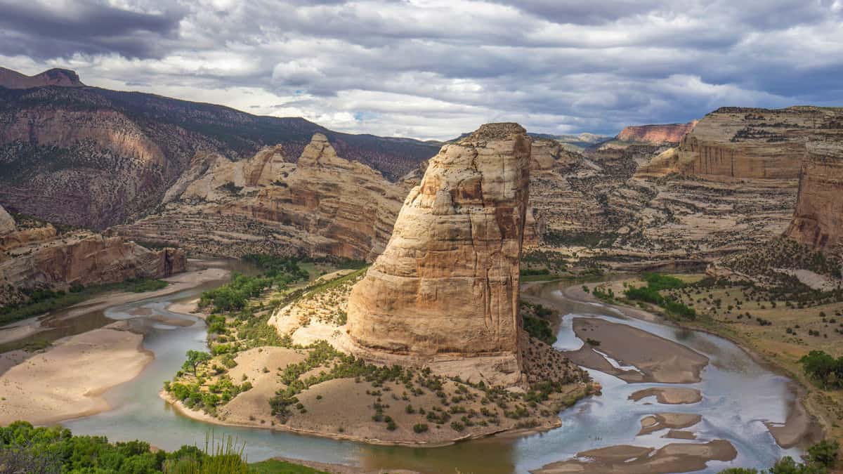 Steamboat Rock, Echo Park at Confluence of Green and Yampa Rivers, Dinosaur National Monument, Colorado
