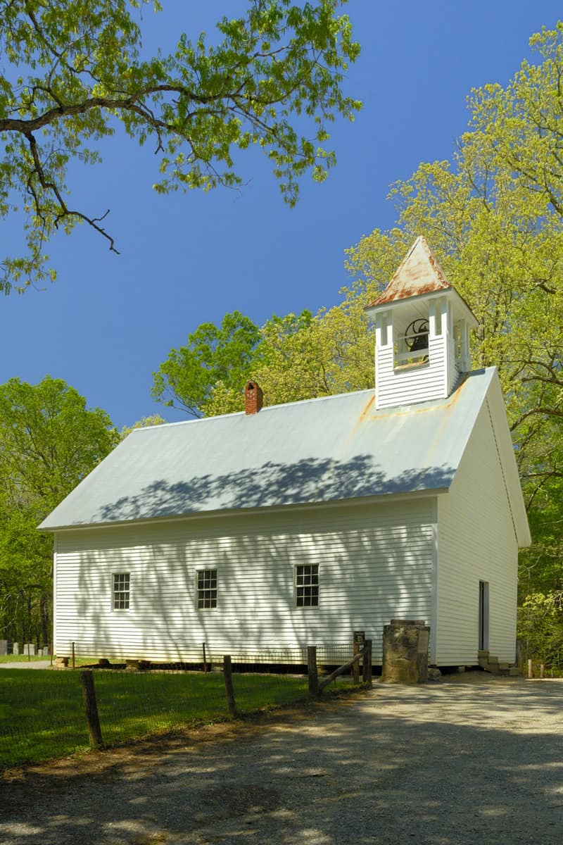 The Primitive Baptist Church in Cades Cove of Great Smoky Mountains National Park. 