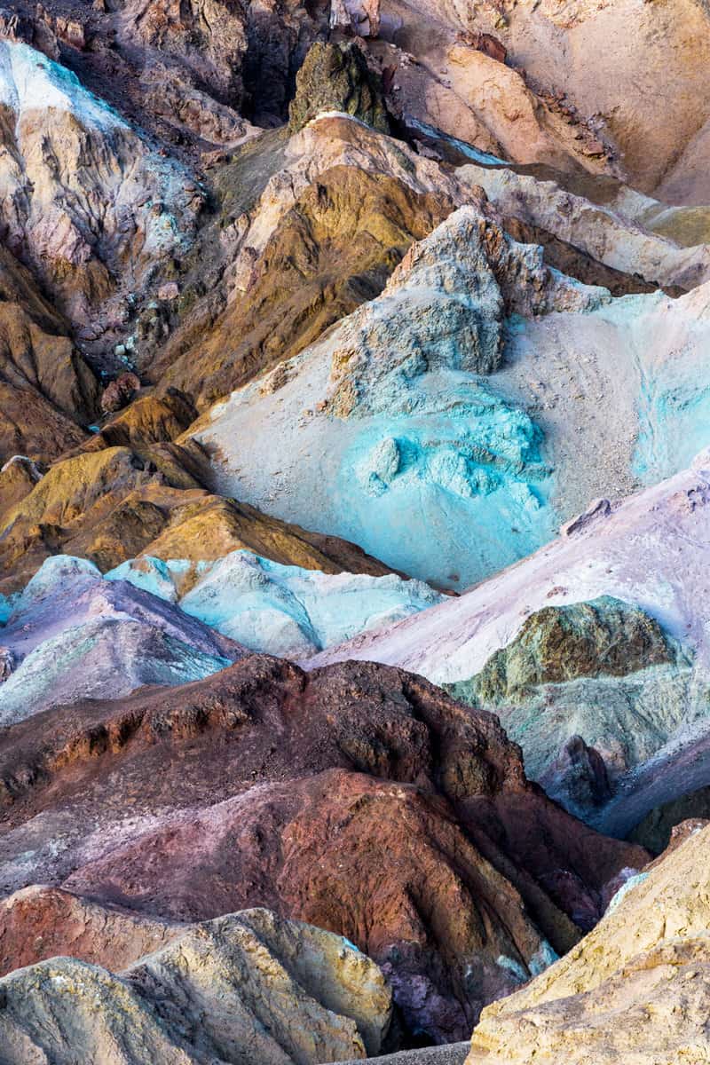 USA, California, Death Valley National Park. Detail of Artists Palette