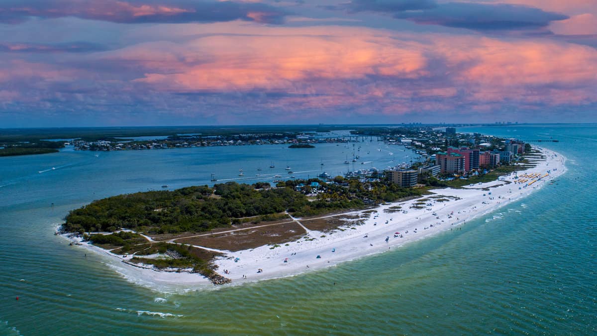 Drone photo of Fort Myers Beach