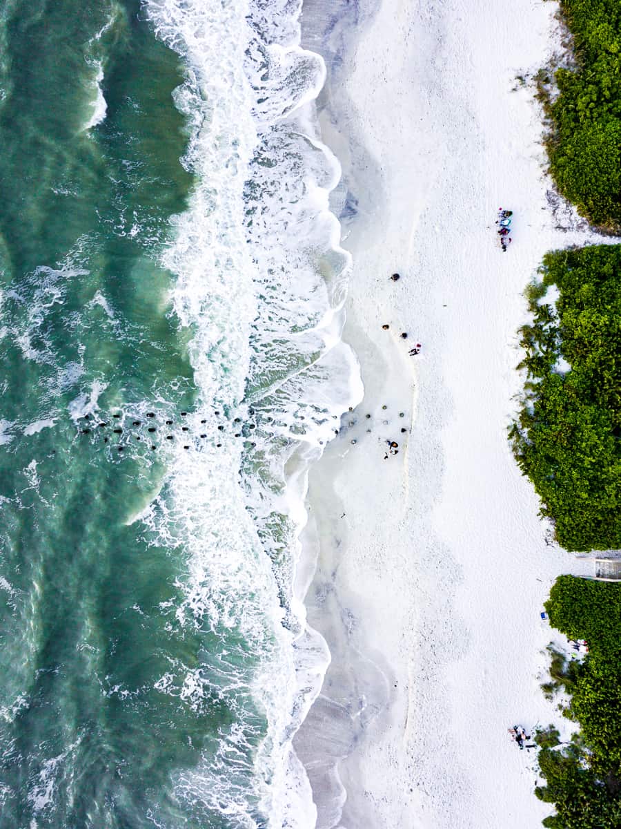 Naples Florida old pier aerial view
